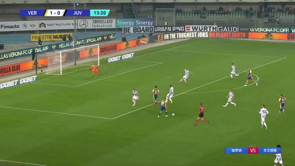 尤文0-2落后！小西蒙尼圆月弯刀破门梅开二度